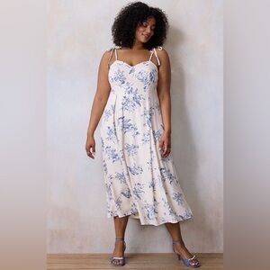 Lauren Conrad Sweetheart Neck Tea Length Dress